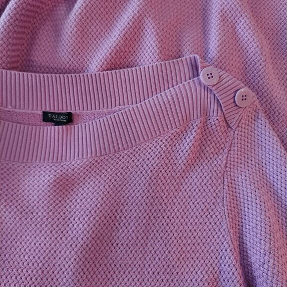 Talbots Sweater 2XP Tunic Length Lavender Purple Boat Neck Long Sleeve - Picture 6 of 8
